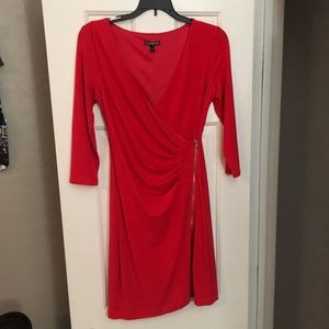 Express Bodycon Ruched Zipper Dress size xs